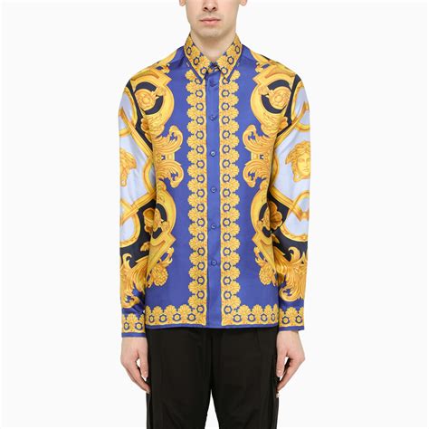 camicia versace bottoni|Versace Camicia Barocco .